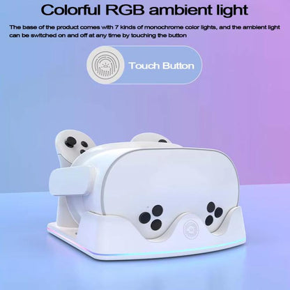 For Meta Quest 3S / 3 / 2 iplay HBV-641 Handle Storage Rack VR Headset Charging Stand With LED Light(White) - VR Accessories by iplay | Online Shopping UK | buy2fix