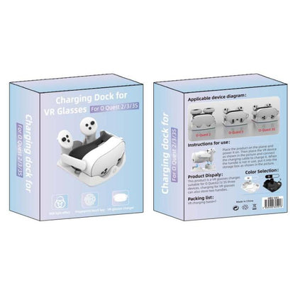 For Meta Quest 3S / 3 / 2 iplay HBV-641 Handle Storage Rack VR Headset Charging Stand With LED Light(White) - VR Accessories by iplay | Online Shopping UK | buy2fix