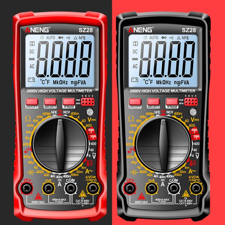 ANENG 2000V High Voltage High Precision Photovoltaic Digital Multimeter(SZ28 Black) - Digital Multimeter by ANENG | Online Shopping UK | buy2fix