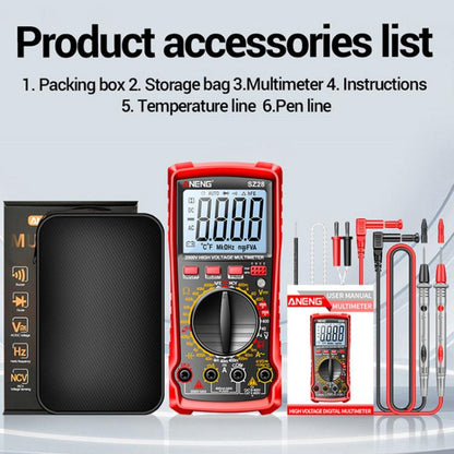 ANENG 2000V High Voltage High Precision Photovoltaic Digital Multimeter(SZ28 Red) - Digital Multimeter by ANENG | Online Shopping UK | buy2fix