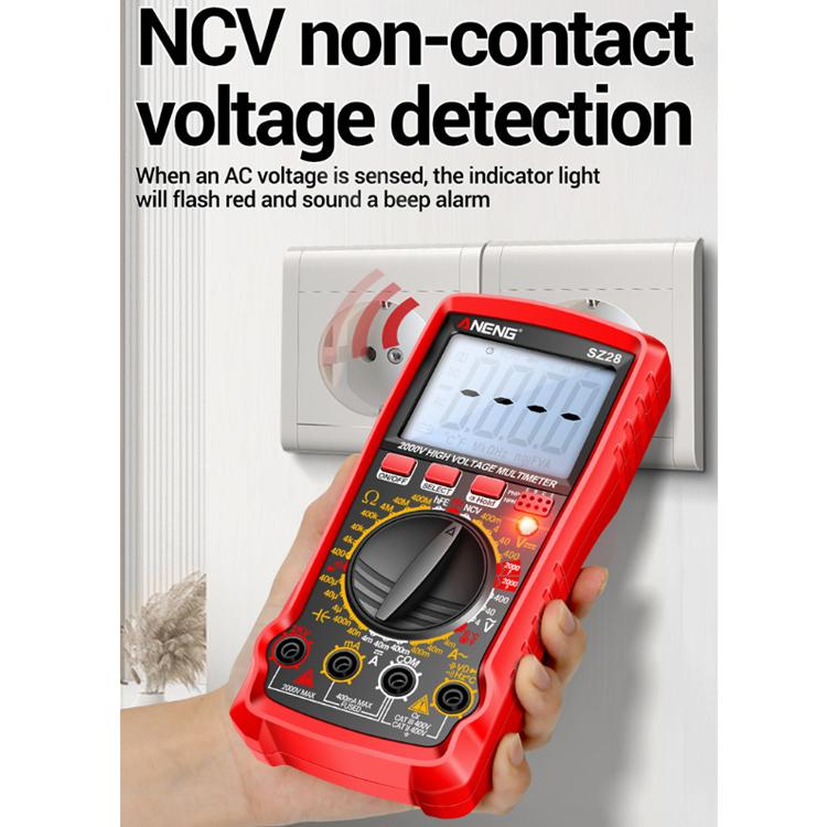 ANENG 2000V High Voltage High Precision Photovoltaic Digital Multimeter(SZ28 Red) - Digital Multimeter by ANENG | Online Shopping UK | buy2fix