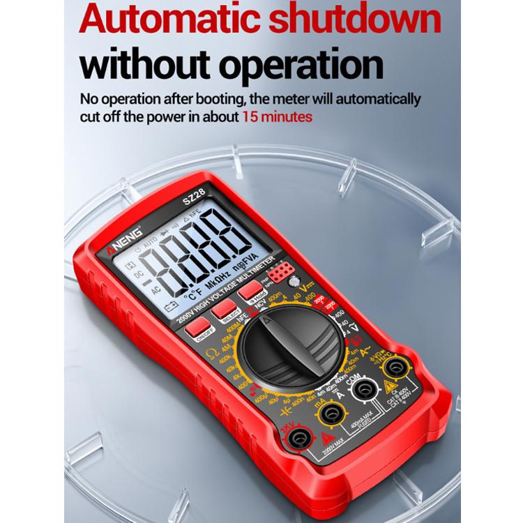 ANENG 2000V High Voltage High Precision Photovoltaic Digital Multimeter(SZ28 Red) - Digital Multimeter by ANENG | Online Shopping UK | buy2fix