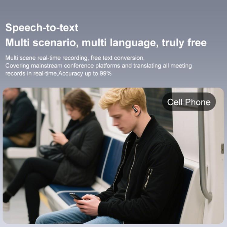 164 Languages Simultaneous Interpretation Intelligent Bluetooth Earphones(Black) -  by buy2fix | Online Shopping UK | buy2fix