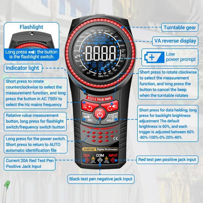 ANENG Portable High-precision Rotating Disk Intelligent Fully Automatic Multimeter(SZ312) - Digital Multimeter by ANENG | Online Shopping UK | buy2fix