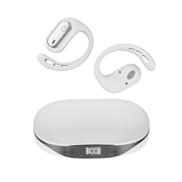 144 Languages AI Smart Translation Bluetooth Earphones With Digital Display Charging Case(White) -  by buy2fix | Online Shopping UK | buy2fix