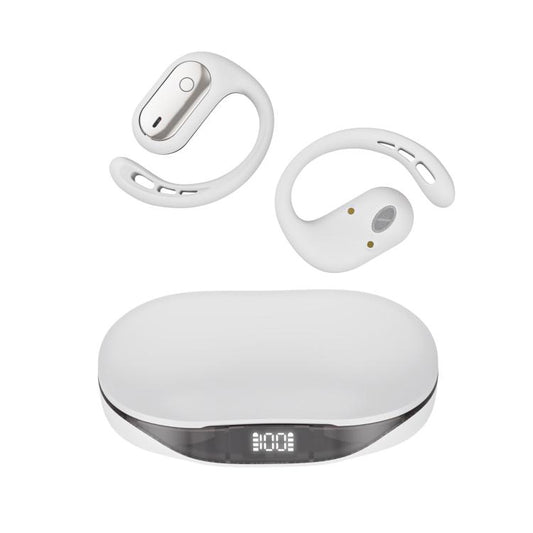 144 Languages AI Smart Translation Bluetooth Earphones With Digital Display Charging Case(White) -  by buy2fix | Online Shopping UK | buy2fix