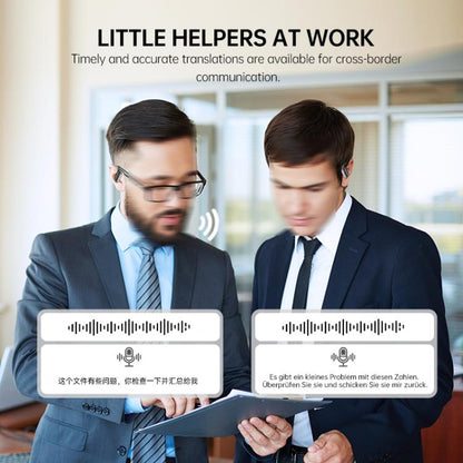 144 Languages AI Smart Translation Bluetooth Earphones With Digital Display Charging Case(White) -  by buy2fix | Online Shopping UK | buy2fix