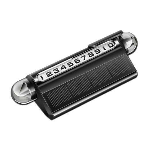 Solar Charging LED Light Temporary Parking Sign Safety Hammer(Black) - Parking Card by buy2fix | Online Shopping UK | buy2fix