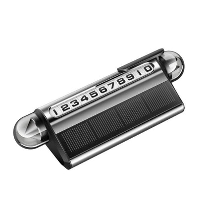 Solar Charging LED Light Temporary Parking Sign Safety Hammer(Silver) - Parking Card by buy2fix | Online Shopping UK | buy2fix