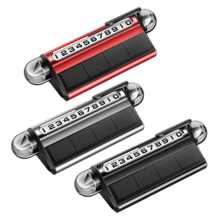 Solar Charging LED Light Temporary Parking Sign Safety Hammer(Silver) - Parking Card by buy2fix | Online Shopping UK | buy2fix