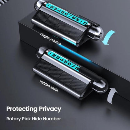 Solar Charging LED Light Temporary Parking Sign Safety Hammer(Red) - Parking Card by buy2fix | Online Shopping UK | buy2fix