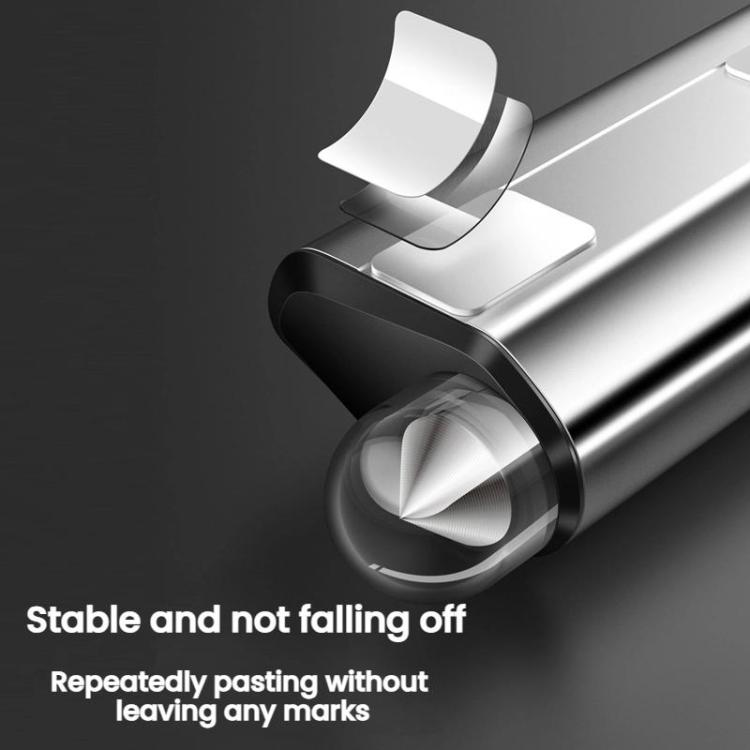 Solar Charging LED Light Temporary Parking Sign Safety Hammer(Silver) - Parking Card by buy2fix | Online Shopping UK | buy2fix