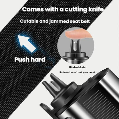 Solar Charging LED Light Temporary Parking Sign Safety Hammer(Silver) - Parking Card by buy2fix | Online Shopping UK | buy2fix