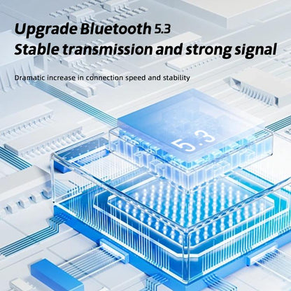 Air Conduction Bluetooth Earphones With Transparent Digital Display Case(Skin Color) - Bluetooth Earphone by buy2fix | Online Shopping UK | buy2fix