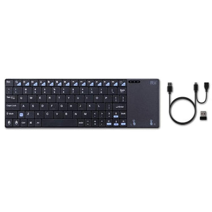 Rii K12+ Office Computer Notebook Silent 2.4GHz Wireless Mini Keyboard(Black) - Wireless Keyboard by Rii | Online Shopping UK | buy2fix