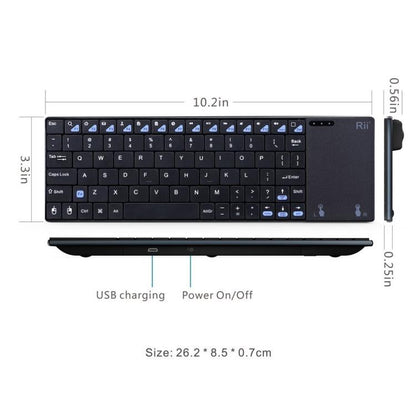 Rii K12+ Office Computer Notebook Silent 2.4GHz Wireless Mini Keyboard(Black) - Wireless Keyboard by Rii | Online Shopping UK | buy2fix