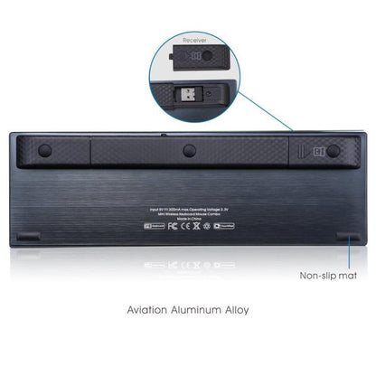 Rii K12+ Office Computer Notebook Silent 2.4GHz Wireless Mini Keyboard(Black) - Wireless Keyboard by Rii | Online Shopping UK | buy2fix