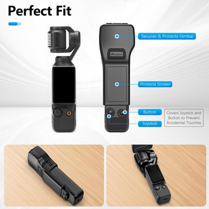 For DJI Osmo Pocket 3 Amazear Protective Case All-in-One Anti-Scratch Cover with Built-in Filter Slot(Black) - Case & Bags by Amazear | Online Shopping UK | buy2fix