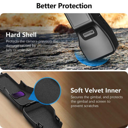 For DJI Osmo Pocket 3 Amazear Protective Case All-in-One Anti-Scratch Cover with Built-in Filter Slot(Black) - Case & Bags by Amazear | Online Shopping UK | buy2fix
