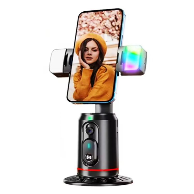 Smart AI Face Recognition Panoramic Tracking Anti-Shake Mobile Phone Gimbal(Q02 With Dual Fill Lights + Remote Control) - Handheld Gimbals by buy2fix | Online Shopping UK | buy2fix