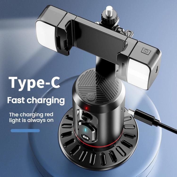 Smart AI Face Recognition Panoramic Tracking Anti-Shake Mobile Phone Gimbal(Q02 With Dual Fill Lights + Remote Control) - Handheld Gimbals by buy2fix | Online Shopping UK | buy2fix