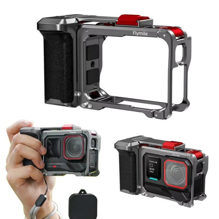 For Insta360 Ace Pro 2 / Ace Pro Flymile Xplorer Grip Kit Street Photography Handle Metal Cage Case(AC2013) - Case & Bags by Flymile | Online Shopping UK | buy2fix