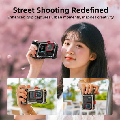 For Insta360 Ace Pro 2 / Ace Pro Flymile Xplorer Grip Kit Street Photography Handle Metal Cage Case(AC2013) - Case & Bags by Flymile | Online Shopping UK | buy2fix