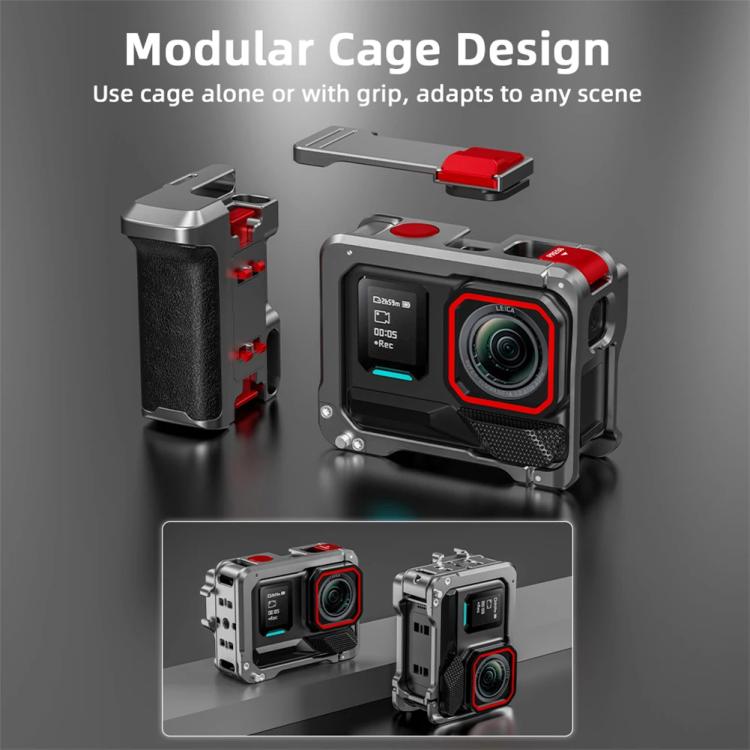 For Insta360 Ace Pro 2 / Ace Pro Flymile Xplorer Grip Kit Street Photography Handle Metal Cage Case(AC2013) - Case & Bags by Flymile | Online Shopping UK | buy2fix