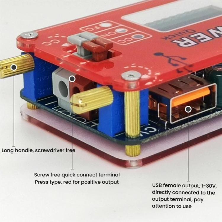 DP3A USB 15W Adjustable Power Supply Module LCD Display Mobile Boost Cable - Other Accessories by buy2fix | Online Shopping UK | buy2fix