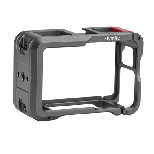 For DJI Action 5 Pro/Action 4/Action 3 Flymile Aluminum Alloy Camera Cage Protective Metal Frame(Metal Color)