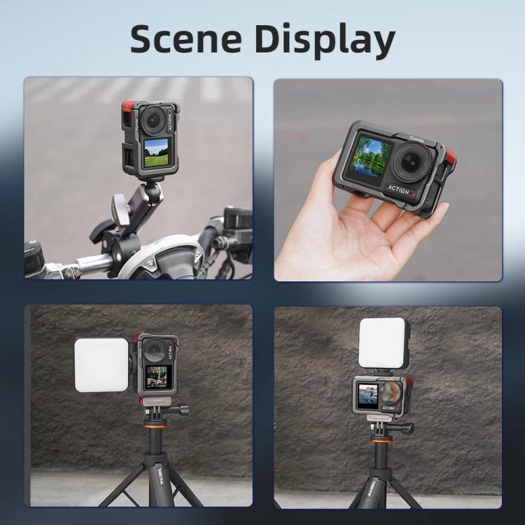 For DJI Action 5 Pro/Action 4/Action 3 Flymile Aluminum Alloy Camera Cage Protective Metal Frame(Metal Color) - Protection Frame by Flymile | Online Shopping UK | buy2fix