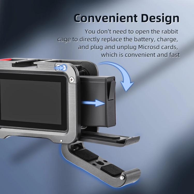 For DJI Action 5 Pro/Action 4/Action 3 Flymile Aluminum Alloy Camera Cage Protective Metal Frame(Metal Color) - Protection Frame by Flymile | Online Shopping UK | buy2fix