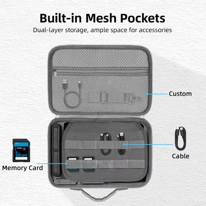 For Insta360 X5 Flymile All-in-One Storage Shoulder Bag Durable PU + Lycra Material Carrying Case(Gray) - Case & Bags by Flymile | Online Shopping UK | buy2fix