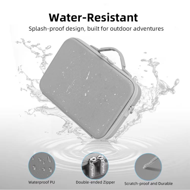 For Insta360 X5 Flymile All-in-One Storage Shoulder Bag Durable PU + Lycra Material Carrying Case(Gray) - Case & Bags by Flymile | Online Shopping UK | buy2fix