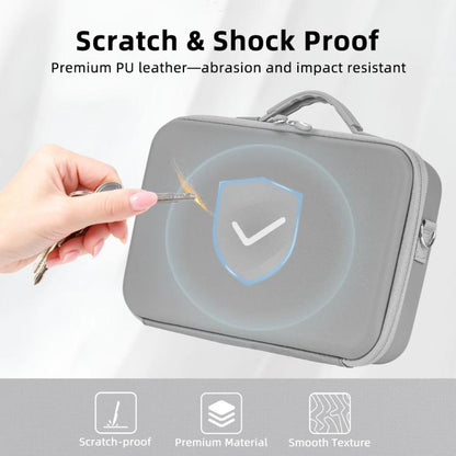 For Insta360 X5 Flymile All-in-One Storage Shoulder Bag Durable PU + Lycra Material Carrying Case(Gray) - Case & Bags by Flymile | Online Shopping UK | buy2fix