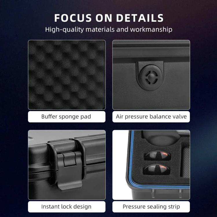 For Insta360 X5 Camera Flymile Portable Protective Hard Case Waterproof Shockproof Travel Carrying Storage Box(Black) - Case & Bags by Flymile | Online Shopping UK | buy2fix