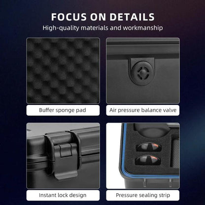 For Insta360 X5 Camera Flymile Portable Protective Hard Case Waterproof Shockproof Travel Carrying Storage Box(Black) - Case & Bags by Flymile | Online Shopping UK | buy2fix