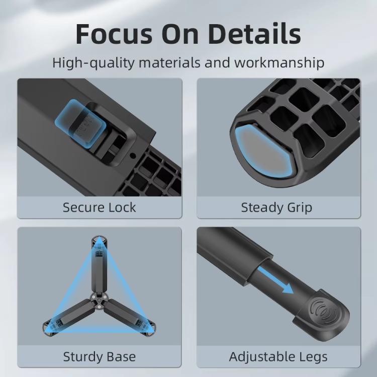 Flymile Extendable Mini Tripod With 1/4-Inch Screw For Action Cameras Phone Clip Set - Mount & Holder by Flymile | Online Shopping UK | buy2fix