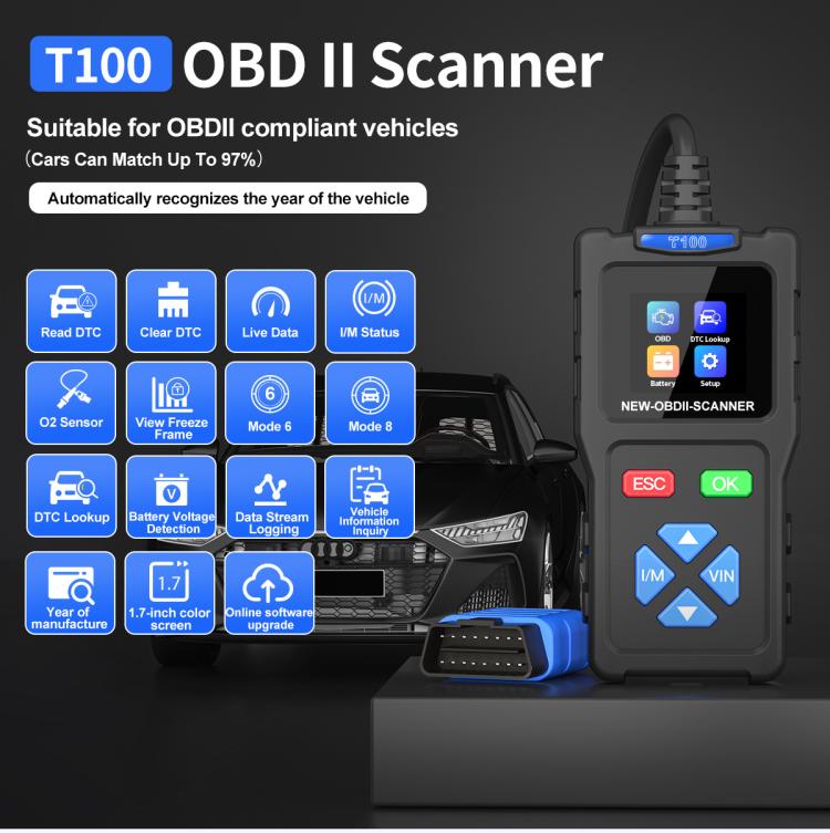 Car Fault Diagnostic Instrument OBD2 Car Engine Tester(T100) - Electronic Test by buy2fix | Online Shopping UK | buy2fix