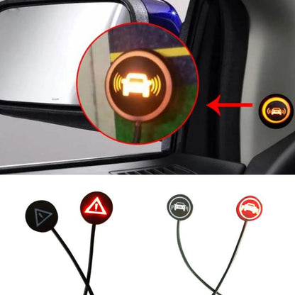 General Motorcycle Blind Spot Monitoring Line Auxiliary Lens Light(12V Triangle Light) - DIY Cables by buy2fix | Online Shopping UK | buy2fix