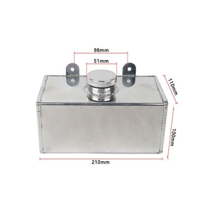 2L Car Modified Aluminum Alloy Auxiliary Water Tank Heat Dissipation Breathable Pot(Silver) - Others by buy2fix | Online Shopping UK | buy2fix