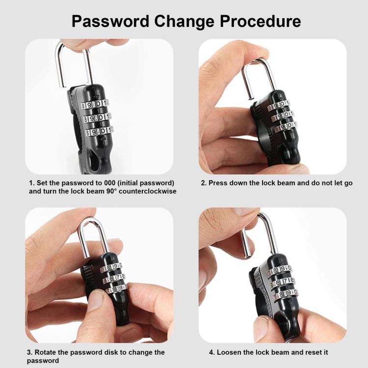 Motorcycle Bicycle Multifunctional Safety Anti-theft Helmet Hook Lock(Three-digit Password) - Theft Protection by buy2fix | Online Shopping UK | buy2fix