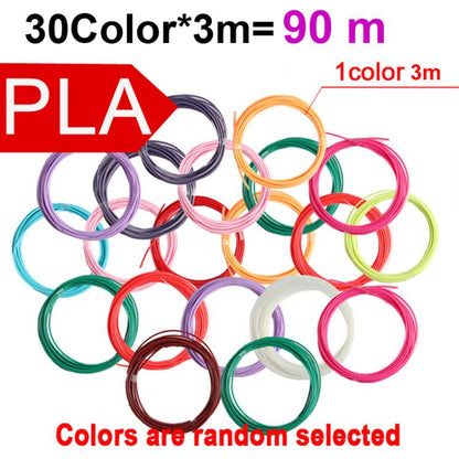 90m 30 Colors x 3m PLA 3D Printer Filament 1.75mm Multicolor Filament Bundle for 3D Pen & Crafting - Consumables by buy2fix | Online Shopping UK | buy2fix