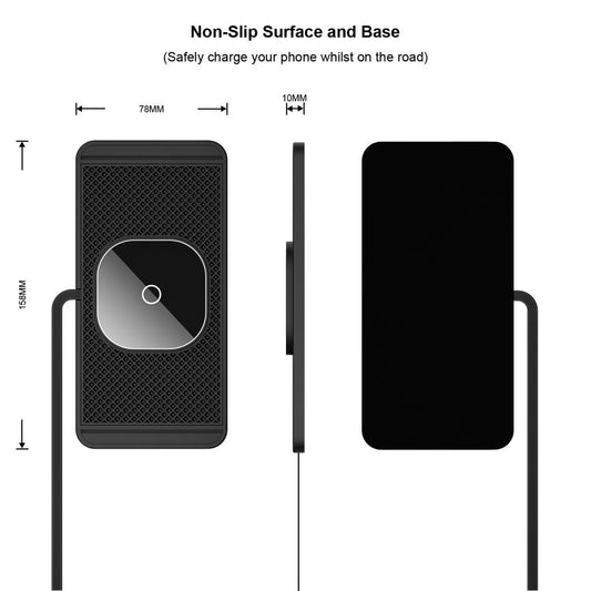 Car Magnetic Avoid Camera Wireless Charging Anti-slip Pad(TYPE-C interface 0.3m) - Wireless Charging Pads by buy2fix | Online Shopping UK | buy2fix