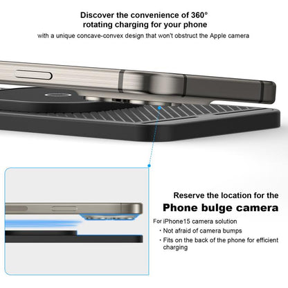 Car Magnetic Avoid Camera Wireless Charging Anti-slip Pad(USB Interface 1m) - Wireless Charging Pads by buy2fix | Online Shopping UK | buy2fix