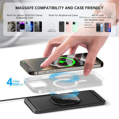 Car Magnetic Avoid Camera Wireless Charging Anti-slip Pad(USB Interface 0.3m) - Wireless Charging Pads by buy2fix | Online Shopping UK | buy2fix