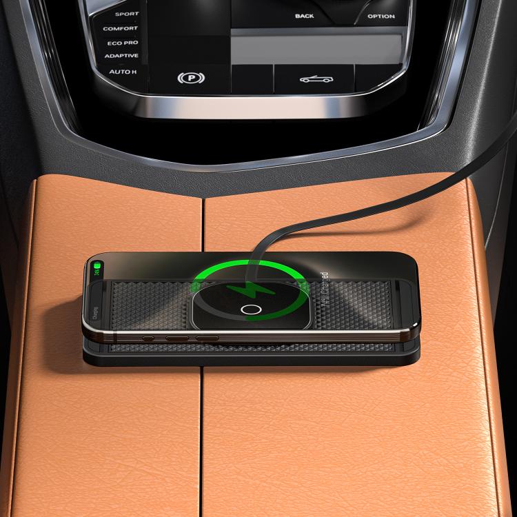 Car Magnetic Avoid Camera Wireless Charging Anti-slip Pad(TYPE-C Interface 1m) - Wireless Charging Pads by buy2fix | Online Shopping UK | buy2fix
