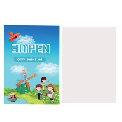 40 Pictures Large 3D Printing Pen High Low Temperature Compatible Drawing Book With Tracing Board - Parts by buy2fix | Online Shopping UK | buy2fix