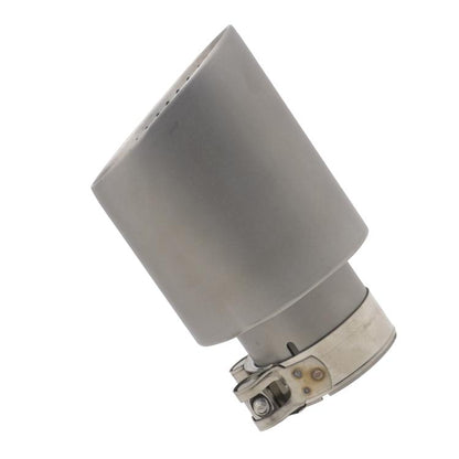 Car Inclined Stainless Steel Muffler Exhaust Pipe, Size: 76x114mm Silver - Exhaust Pipes by buy2fix | Online Shopping UK | buy2fix