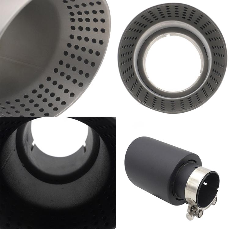 Car Inclined Stainless Steel Muffler Exhaust Pipe, Size: 76x114mm Black - Exhaust Pipes by buy2fix | Online Shopping UK | buy2fix